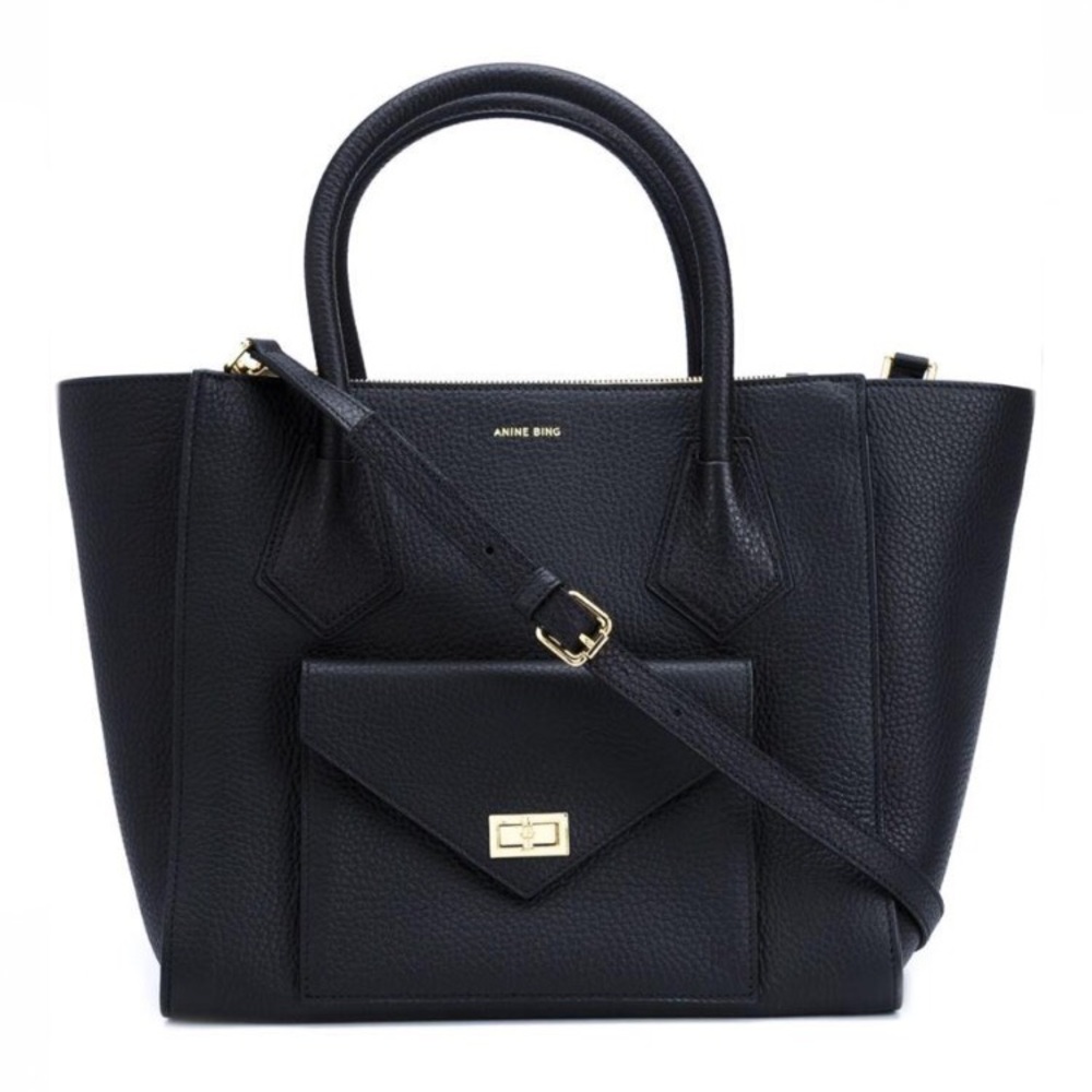 NWT Anine Bing Madison Handbag Leather Black